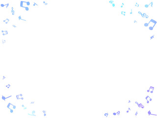 フレーム　背景　枠　音符　音楽　記号　テクスチャ　水彩　壁紙　質感　素材　パステル　グラデーション