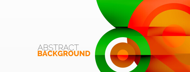 Fototapeta premium Rings and circles geometric abstract background for wallpaper, banner, backdrop