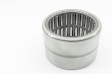 Needle bearing on a white background. Roller bearing for motors, machinery and equipment. Spare...