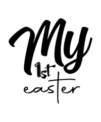 Hoppy Easter Svg, Cute Easter Bunny, Happy Easter Svg, Kids Easter Svg, Funny Easter