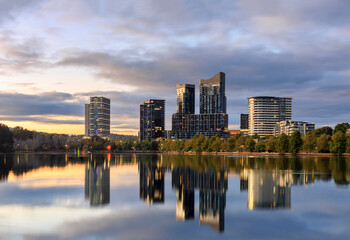 Canberra buildings growing into real city - obrazy, fototapety, plakaty
