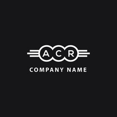 ACR letter logo design on black background. ACR  creative initials letter logo concept. ACR letter design.
