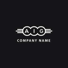 AIG letter logo design on black background. AIG creative  initials letter logo concept. AIG letter design.