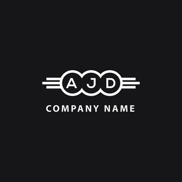 AJD letter logo design on black background. AJD creative  initials letter logo concept. AJD letter design.