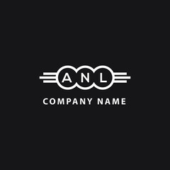 ANL letter logo design on black background. ANL  creative initials letter logo concept. ANL letter design.
