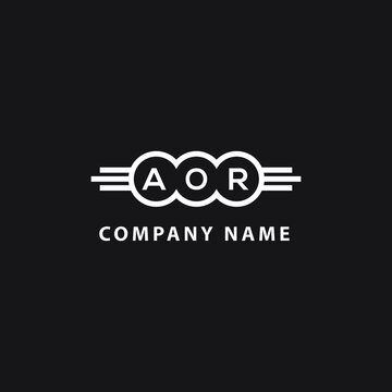 AOR letter logo design on black background. AOR  creative initials letter logo concept. AOR letter design.

