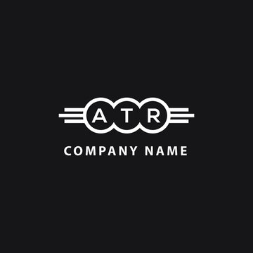 ATR letter logo design on black background. ATR  creative initials letter logo concept. ATR letter design.
