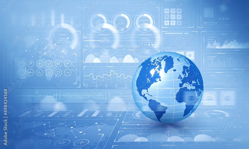 Poster global communication and technology image