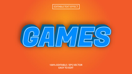 games text effect eps Premium vector 