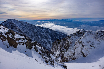 Fototapeta premium 浅間山から群馬の峰々