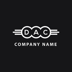 DAC letter logo design on black background. DAC  creative circle letter logo concept. DAC letter design.
