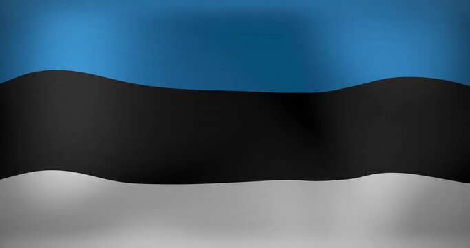 Animation of moving flag of estonia waving