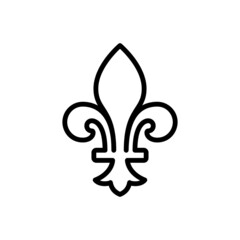 Black line icon for quebec