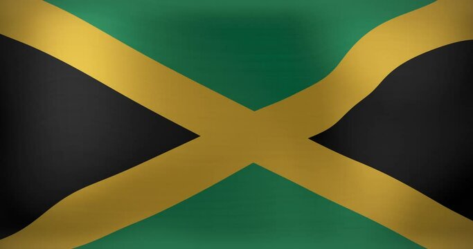 Animation of waving flag of jamaica