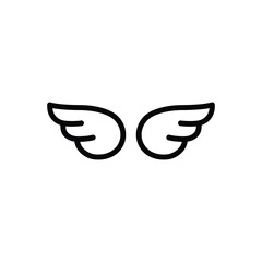 Black line icon for wings