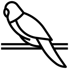 parakeet outline icon