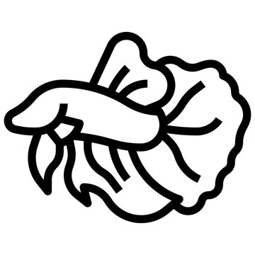 recommend clip art: BETTA FISH line icon
