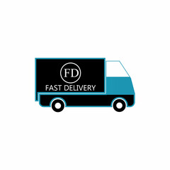 Fast delivery truck icon vector illustration