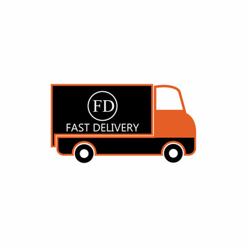 Fast delivery truck icon vector illustration