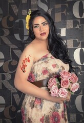 lady in flower Dreese 