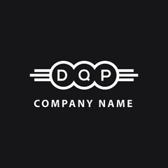 DQP letter logo design on black background. DQP  creative circle letter logo concept. DQP letter design.