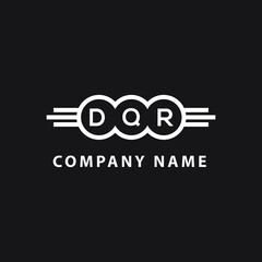 DQR letter logo design on black background. DQR  creative circle letter logo concept. DQR letter design.