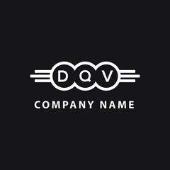 DQV letter logo design on black background. DQV  creative circle letter logo concept. DQV letter design.