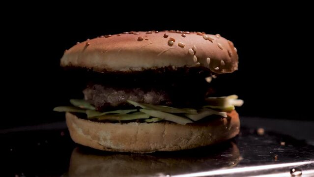 Fastfood Burger Close-up isolated