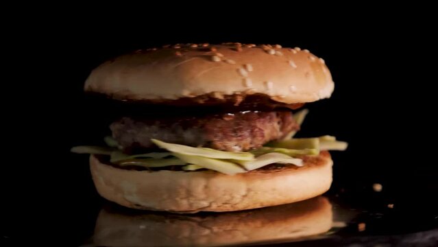 Fastfood Burger Close-up isolated