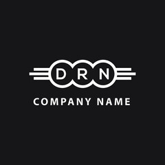 DRN letter logo design on black background. DRN  creative circle letter logo concept. DRN letter design.