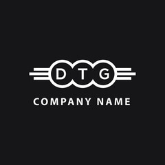 DTG letter logo design on black background. DTG  creative initials letter logo concept. DTG letter design.