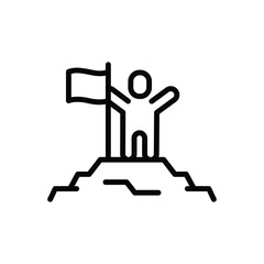 Black line icon for pioneer