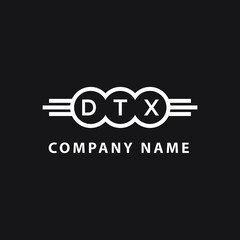DTX letter logo design on black background. DTX  creative initials letter logo concept. DTX letter design.