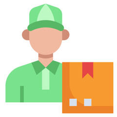 DELIVERY MAN flat icon