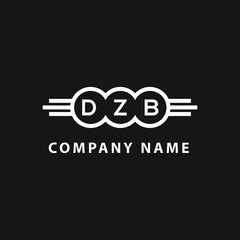 DZB letter logo design on black background. DZB  creative initials letter logo concept. DZB letter design.