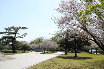 春の石橋記念公園の風景