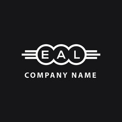 EAL letter logo design on black background. EAL  creative initials letter logo concept. EAL letter design.