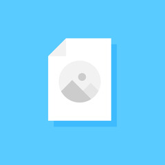 Document Flat icon of Album or Images and Videos Storage, Vector and Illustration.