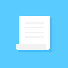 Document Flat icon of The Script, Scroll Paper icon, Vector and Illustration.