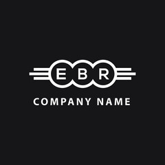 EBR letter logo design on black background. EBR  creative initials letter logo concept. EBR letter design.