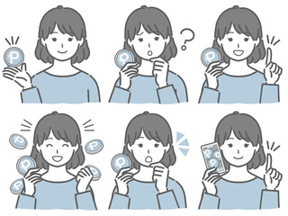 ポイントに関する色々　私服の若い女性