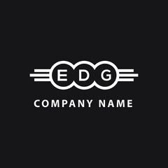 EDG letter logo design on black background. EDG  creative circle letter logo concept. EDG letter design.