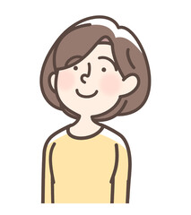 Obraz premium 上を向いている女性