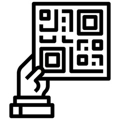 qr code3 outline icon