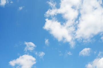 Fototapeta premium blue sky background with white cloud