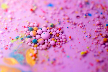 カラフルな絵具と水玉 アブストラクト背景