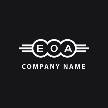 EOA letter logo design on black background. EOA  creative initials letter logo concept. EOA letter design.