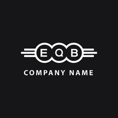 EQB letter logo design on black background. EQB creative initials letter logo concept. EQB letter design. 
