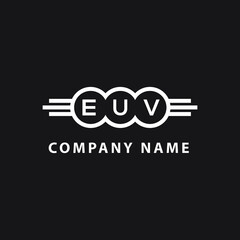 EUV letter logo design on black background. EUV  creative initials letter logo concept. EUV letter design.
