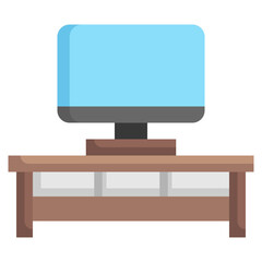 TV SHELF flat icon